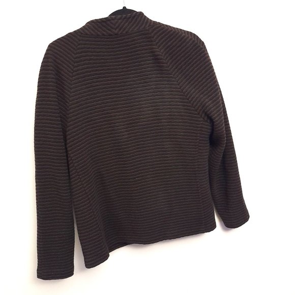 Brown Textured Women's Blazer - Picture 4 of 14